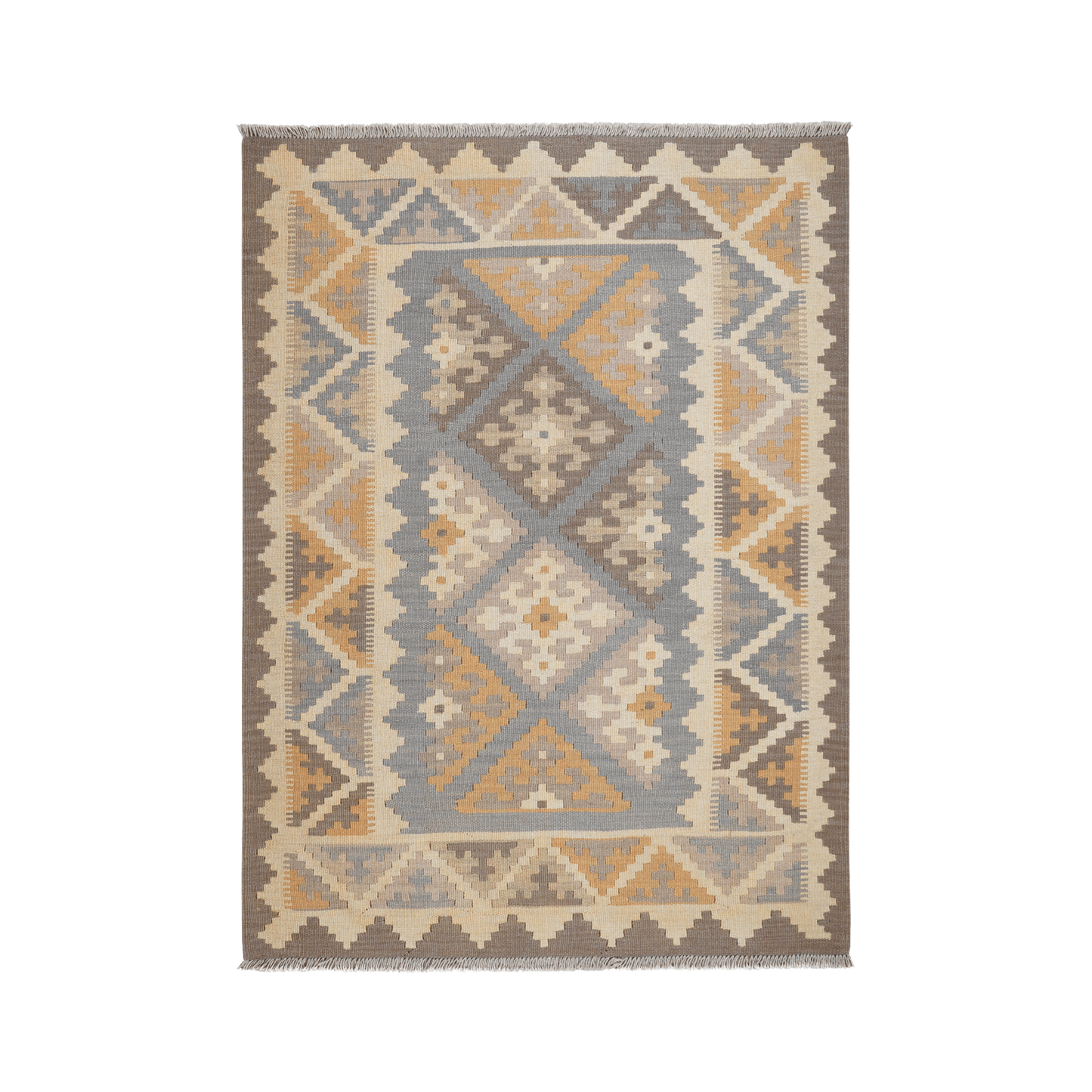 Kilim Gashgai Rug · Hand-Woven - Grey, 164x121 cm
