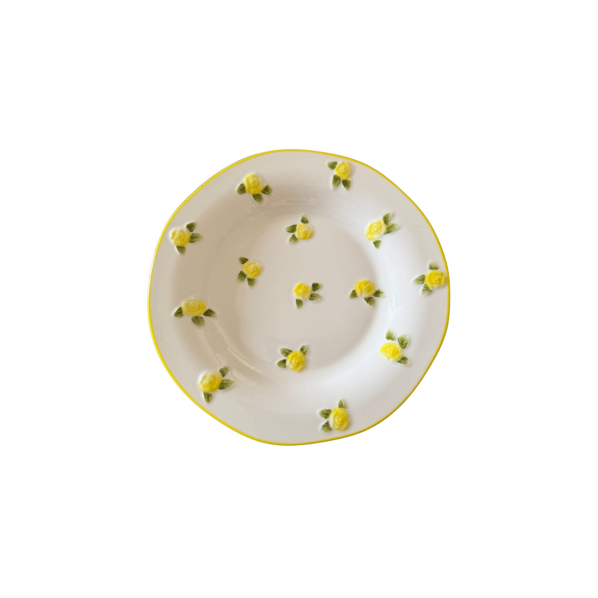 Yellow Rose Side Plates - Set of 4
