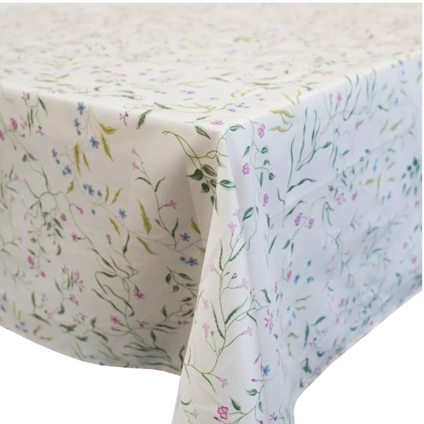 Stitch Edge Tablecloth made with Liberty Fabrics & Bridgerton Regal Blossom Green