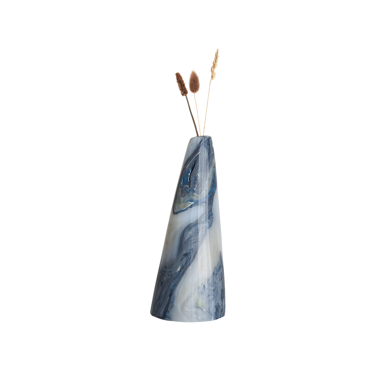 Recycled Plastic Marbled Bud Vase - Winter Peaks