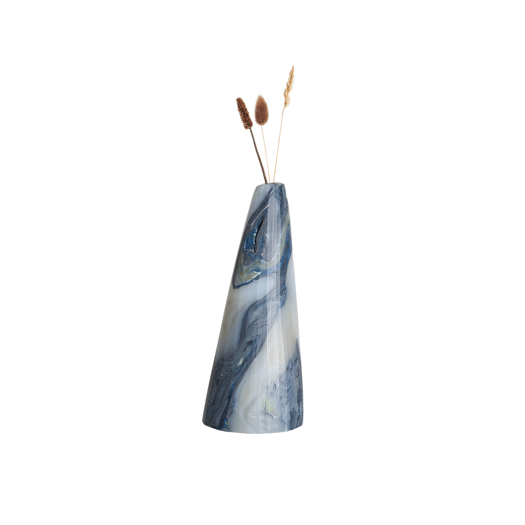 Recycled Plastic Marbled Bud Vase - Winter Peaks