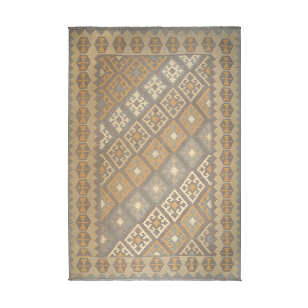 Kilim Gashgai Rug · Hand-Woven - Grey, 302x209 cm