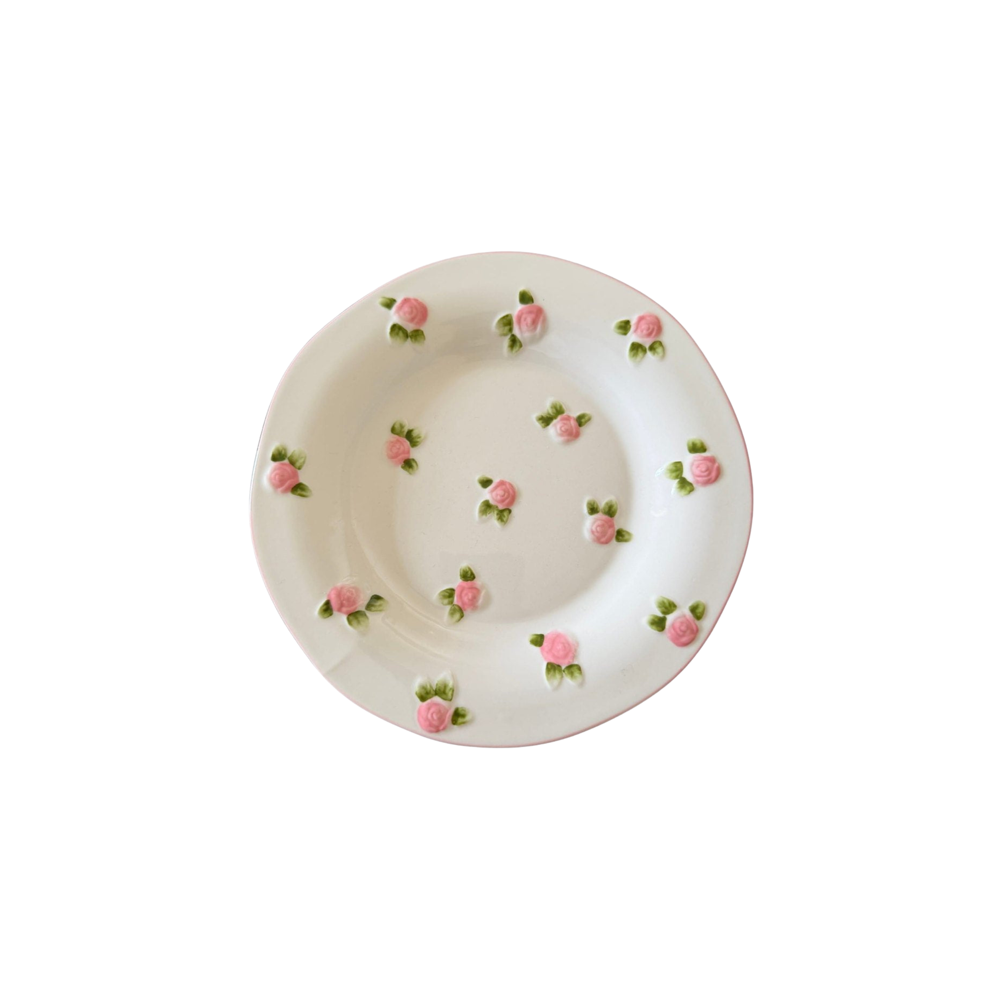 Pretty Pink Rose Side Plates - Set of 4