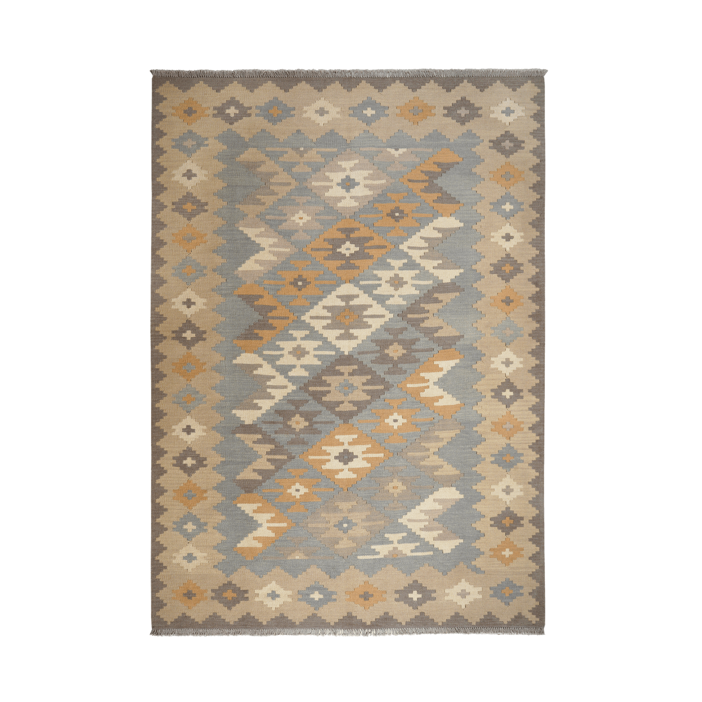 Kilim Gashgai Rug · Hand-Woven - Blue, 239x170 cm