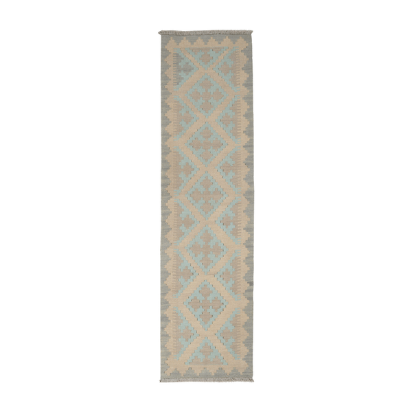 Kilim Gashgai Rug · Hand-Woven - Beige, 197x53 cm