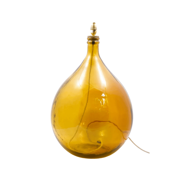 Poppy's Amber Recycled Glass Lamp Base