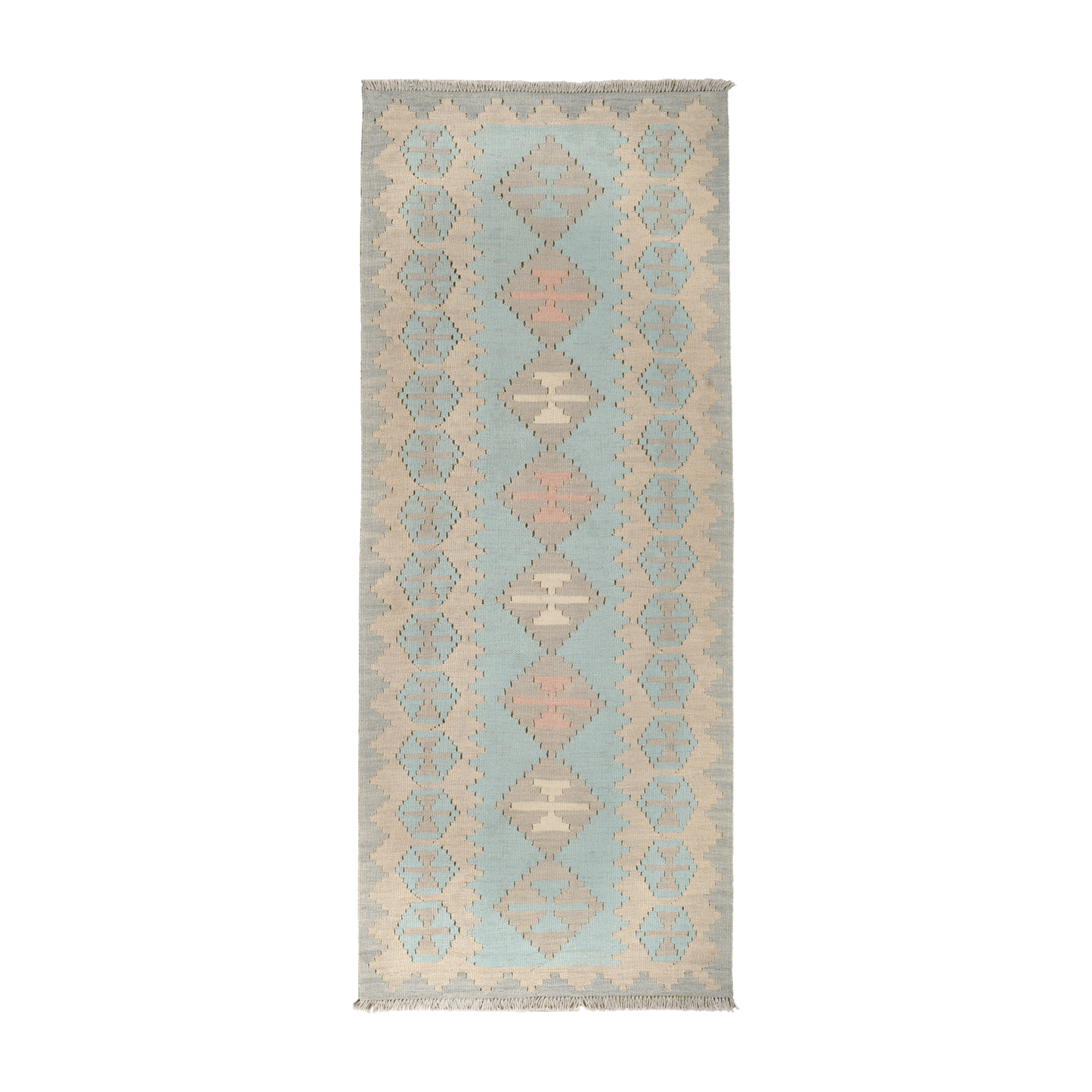 Kilim Gashgai Rug · Hand-Woven - Green, 197x80 cm