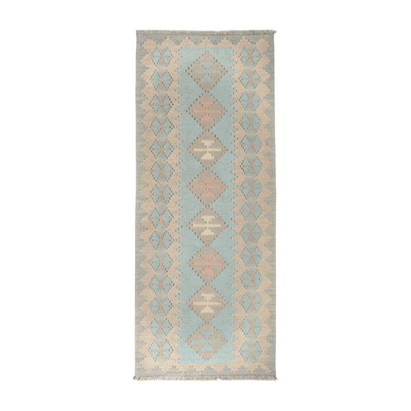 Kilim Gashgai Rug · Hand-Woven - Green, 197x80 cm