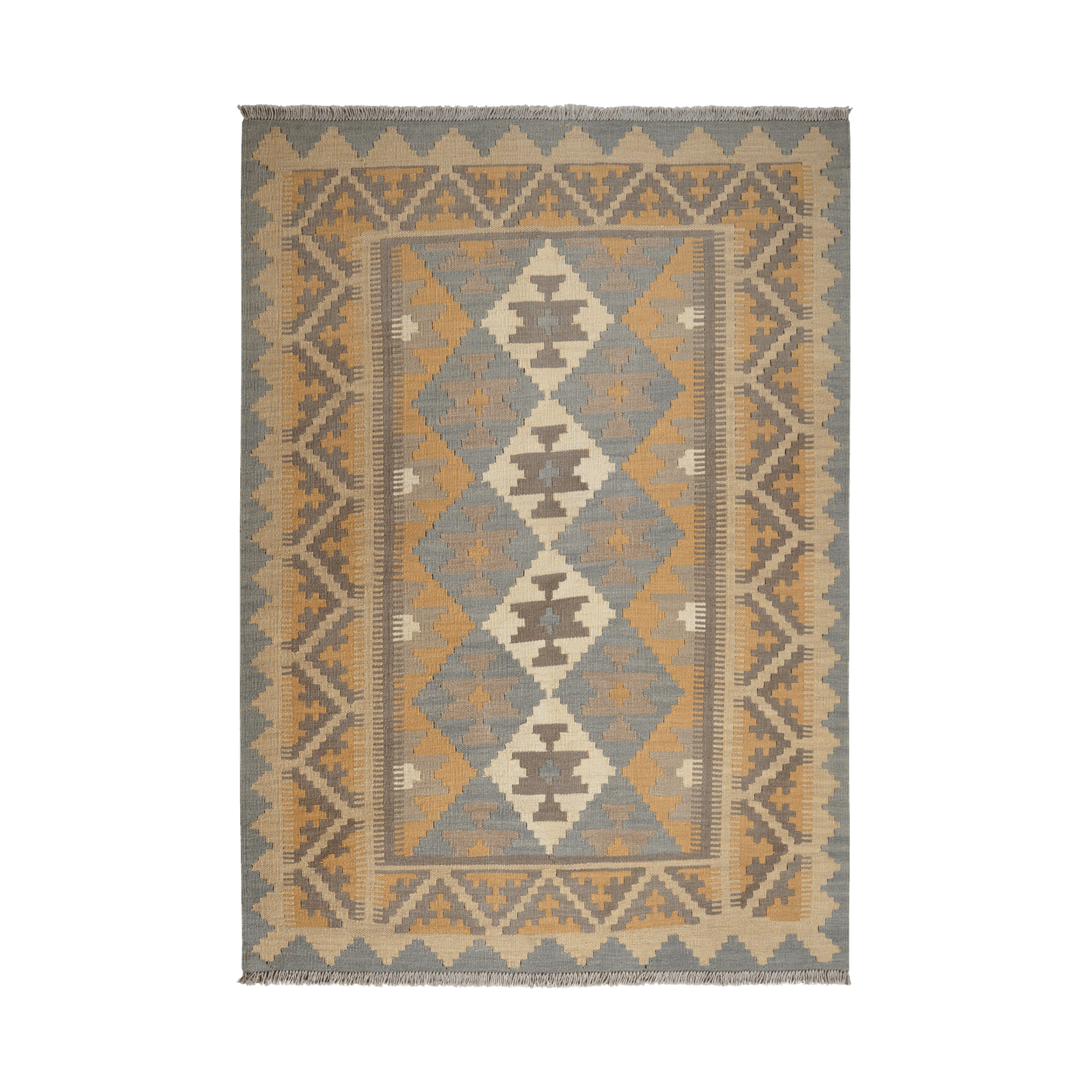 Kilim Gashgai Rug · Hand-Woven - Grey, 180x128 cm