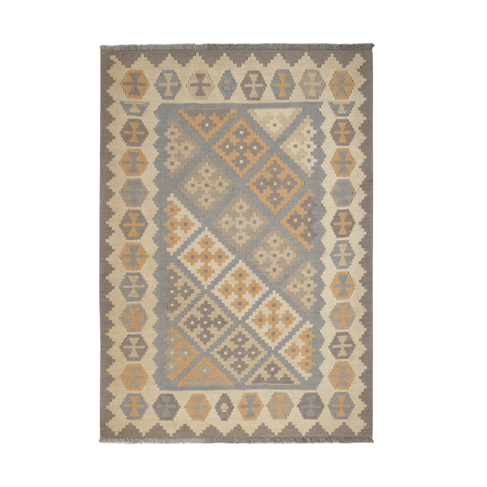 Kilim Gashgai Rug · Hand-Woven - Grey, 172x123 cm