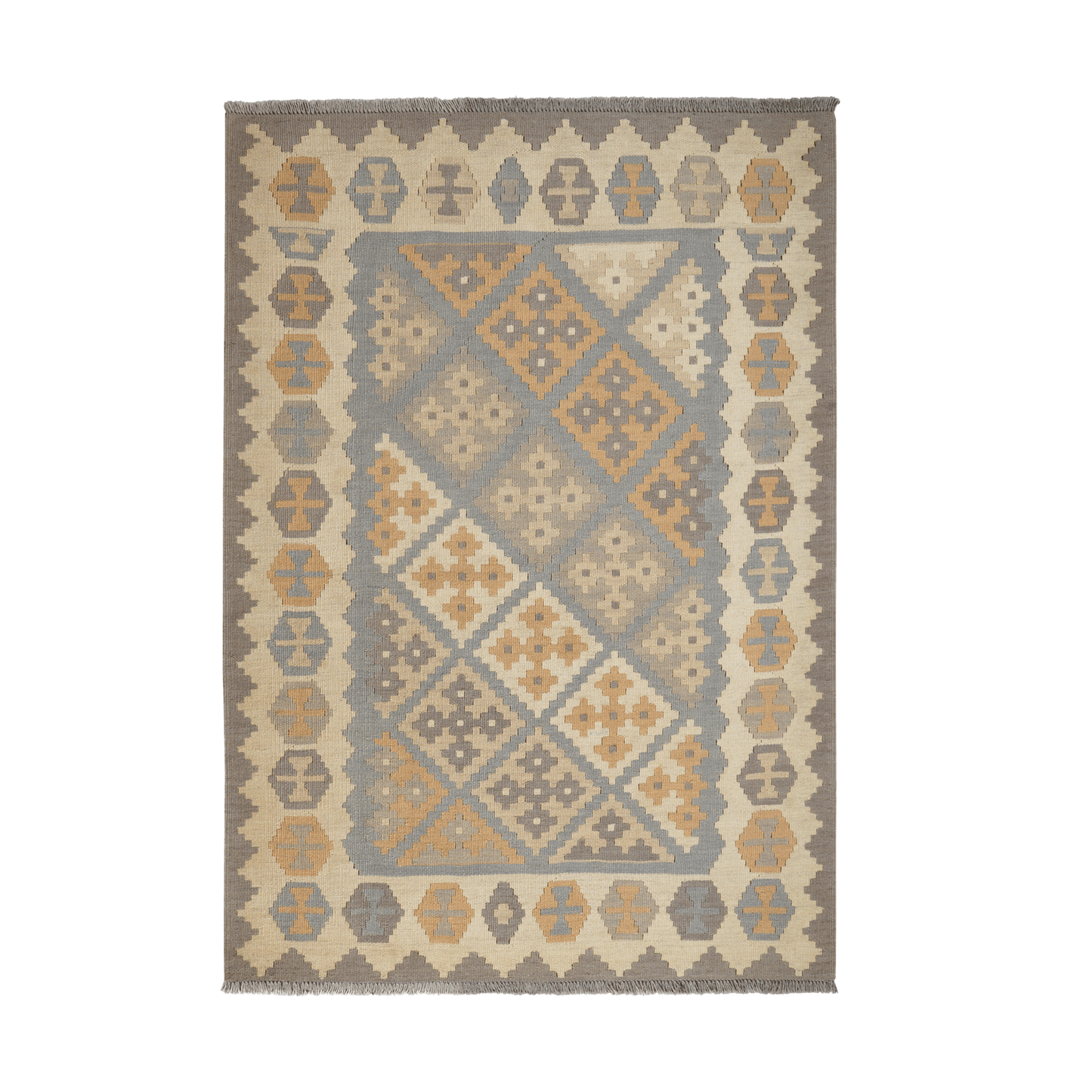 Kilim Gashgai Rug · Hand-Woven - Grey, 172x123 cm