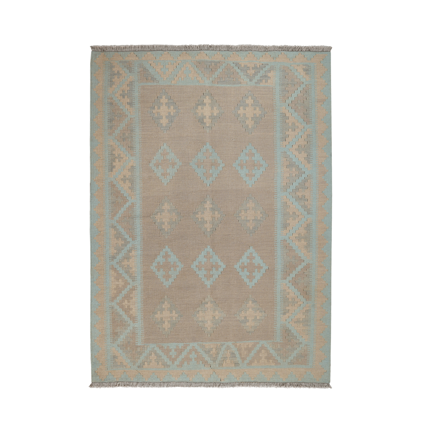 Kilim Gashgai Rug · Hand-Woven - Grey, 174x126 cm