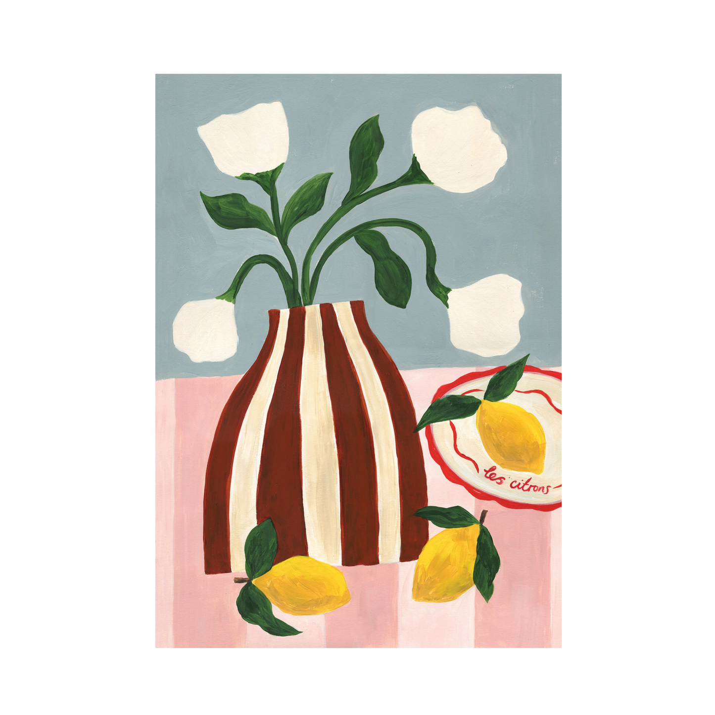 Blooms and Citrons, Still Life Art Print
