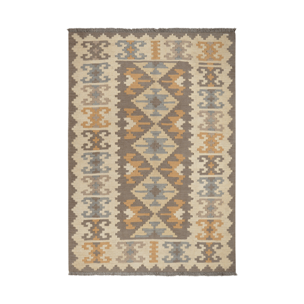 Kilim Gashgai Rug · Hand-Woven - Grey, 173x119 cm