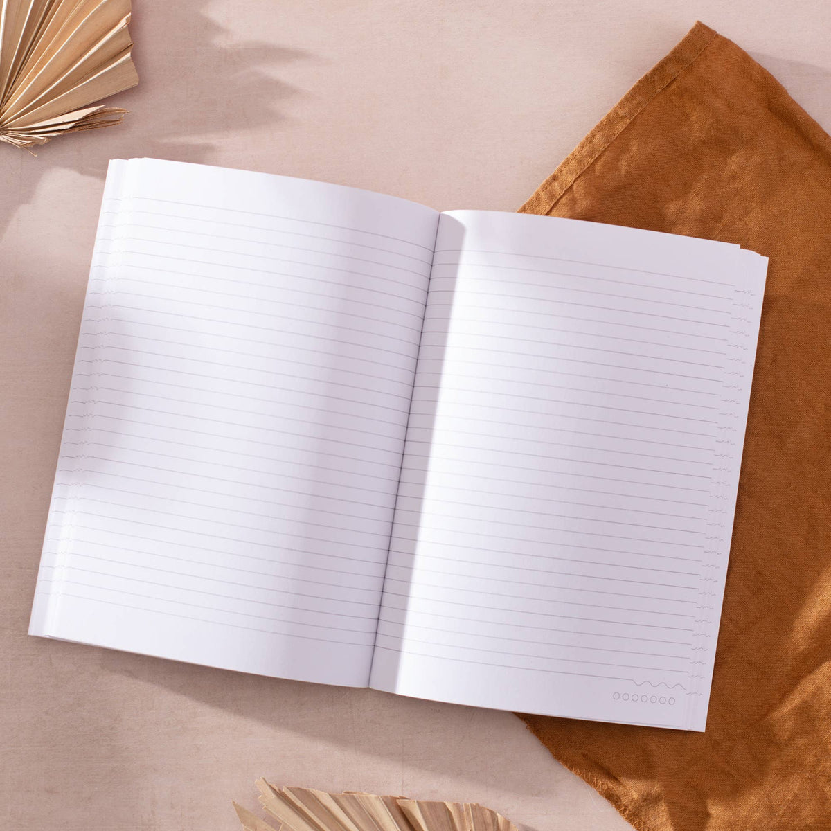 A5 Lay Flat Notebook | Earthy Paper Shapes | Lined - Casa by Josephine Jenno