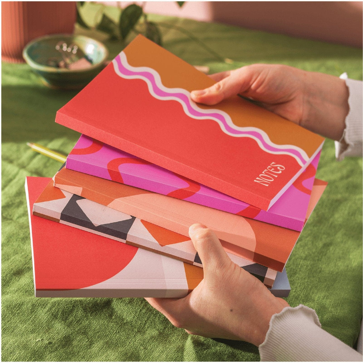 A5 Lay Flat Notebook | Earthy Paper Shapes | Lined - Casa by Josephine Jenno