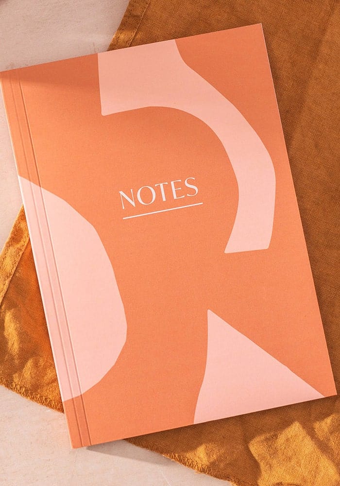 A5 Lay Flat Notebook | Earthy Paper Shapes | Lined - Casa by Josephine Jenno