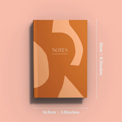 Home Decor A5 Lay Flat Notebook | Earthy Paper Shapes | Lined