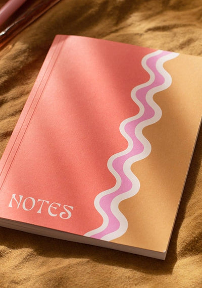 A5 Lay Flat Notebook | Wiggle Wave | Lined - Casa by Josephine Jenno