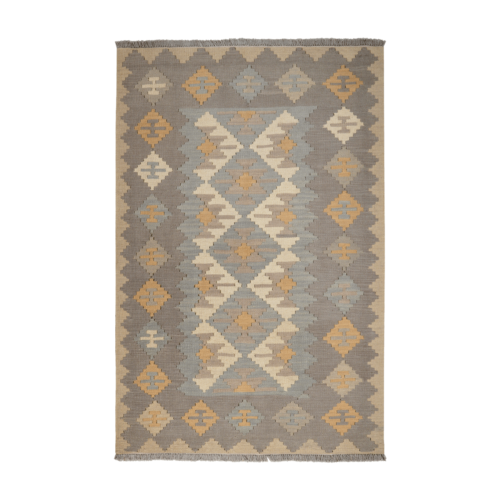 Kilim Gashgai Rug · Hand-Woven - Grey, 183x121 cm