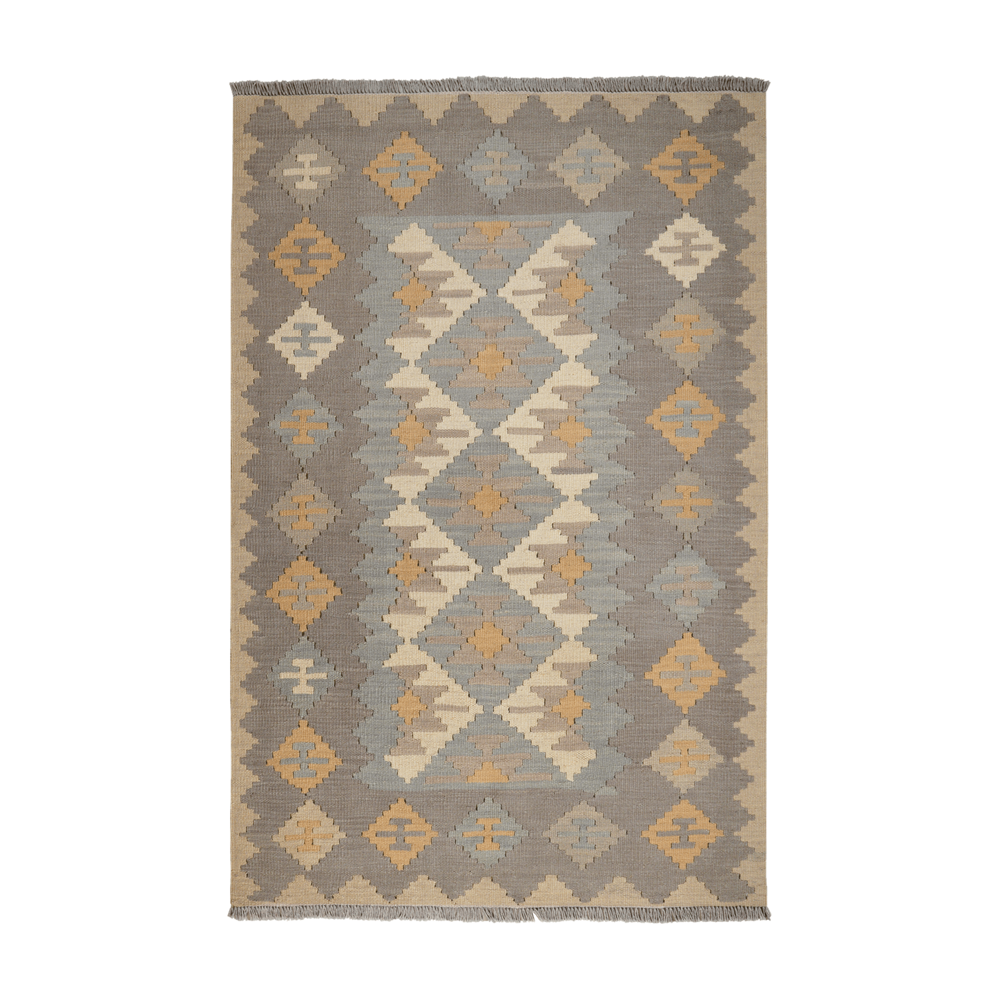 Kilim Gashgai Rug · Hand-Woven - Grey, 183x121 cm