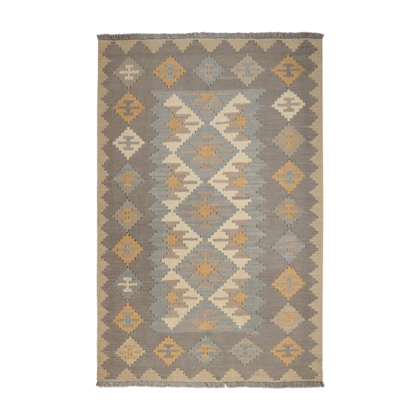 Kilim Gashgai Rug · Hand-Woven - Grey, 183x121 cm