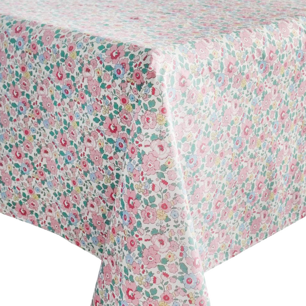 Tablecloth made with Liberty Fabric Betsy Blossom Pink