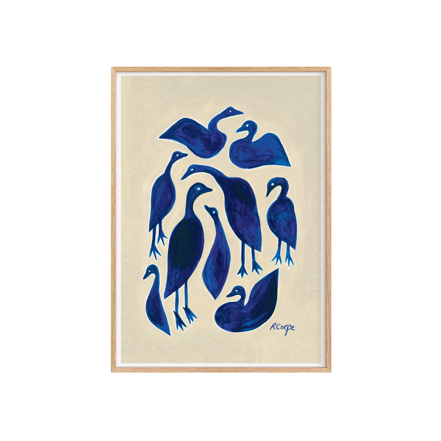 Blue Ducks Art Print