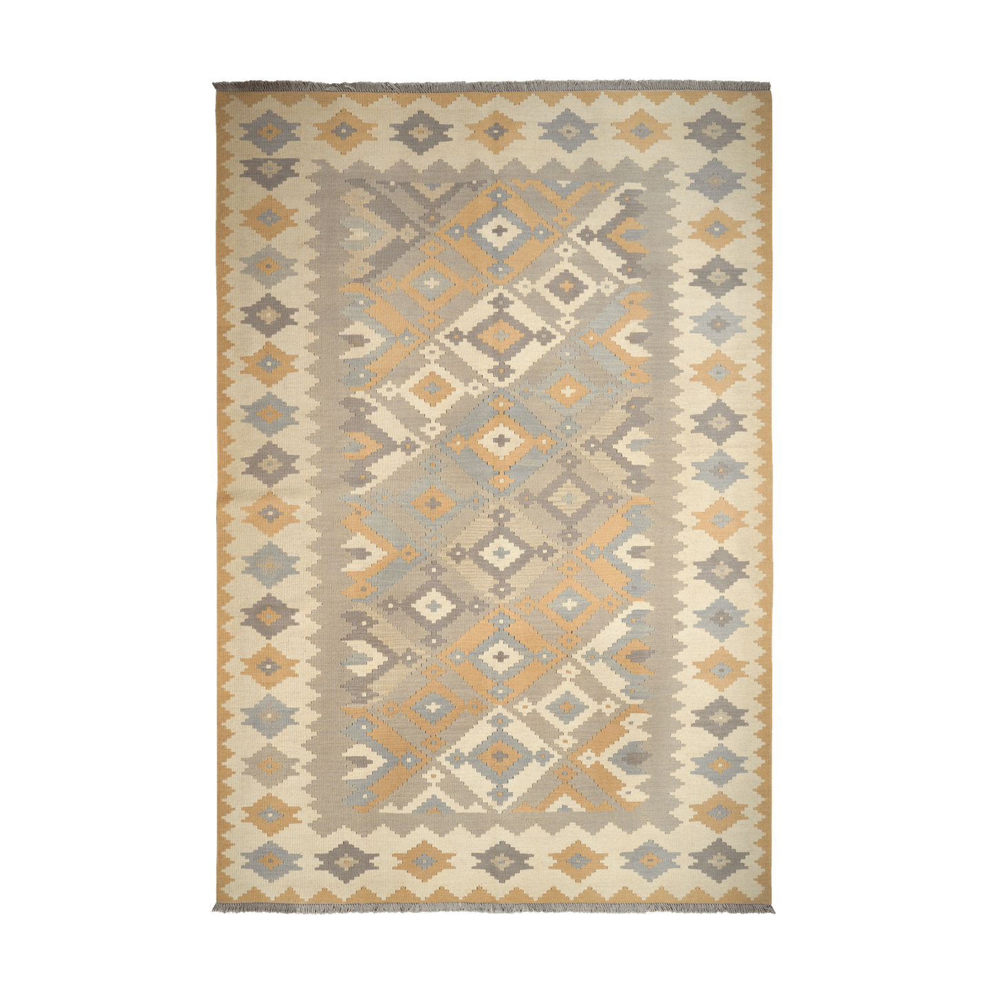 Kilim Gashgai Rug · Hand-Woven - Grey, 300x205 cm