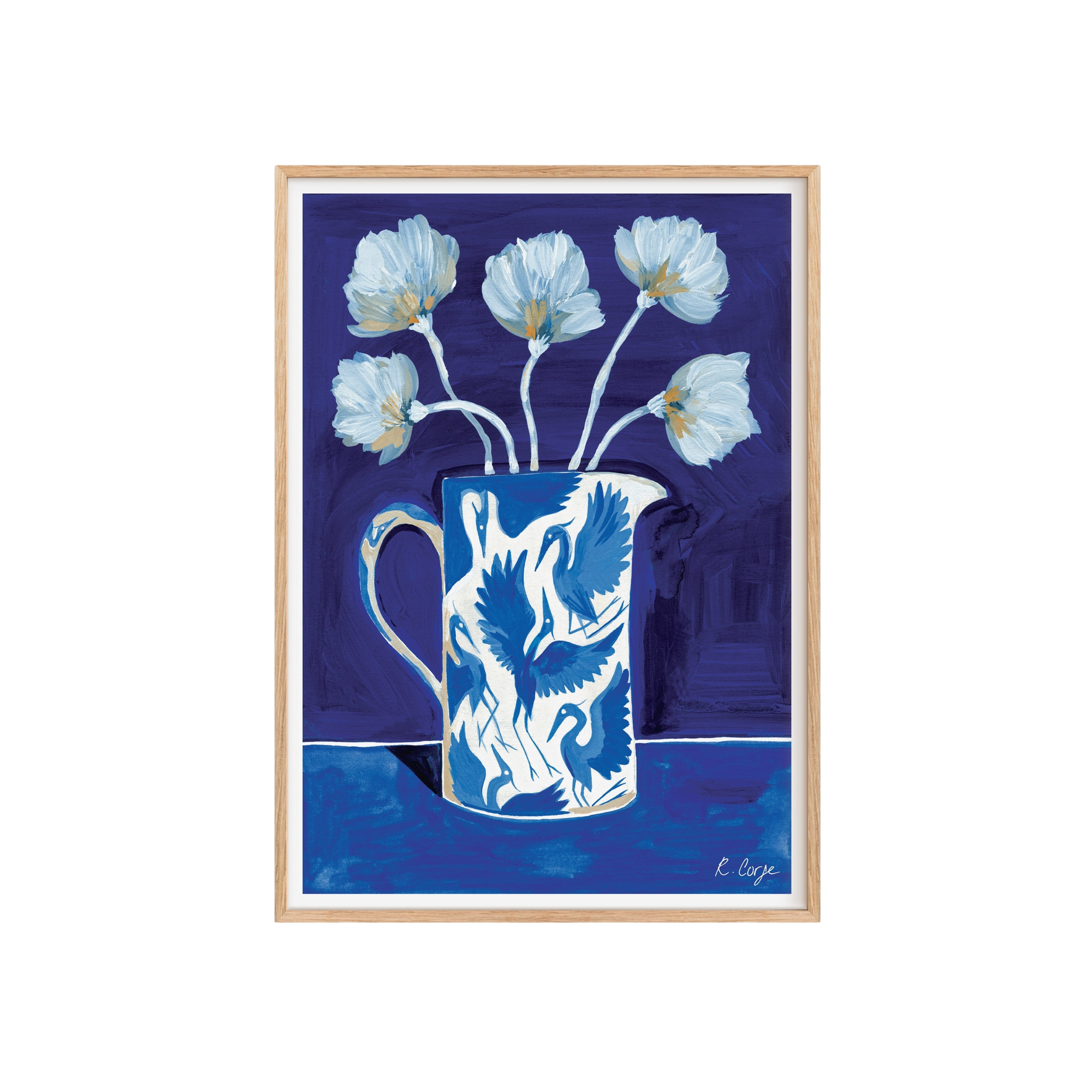 Blue Herons Jug Art Print