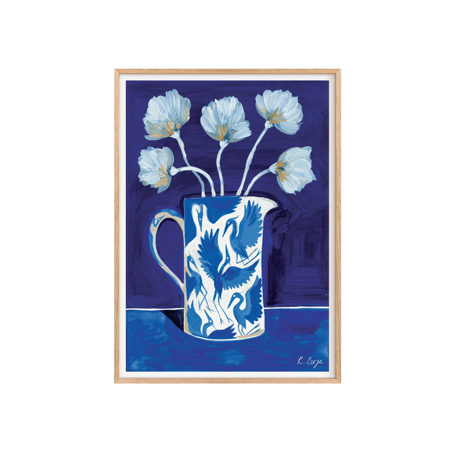 Blue Herons Jug Art Print