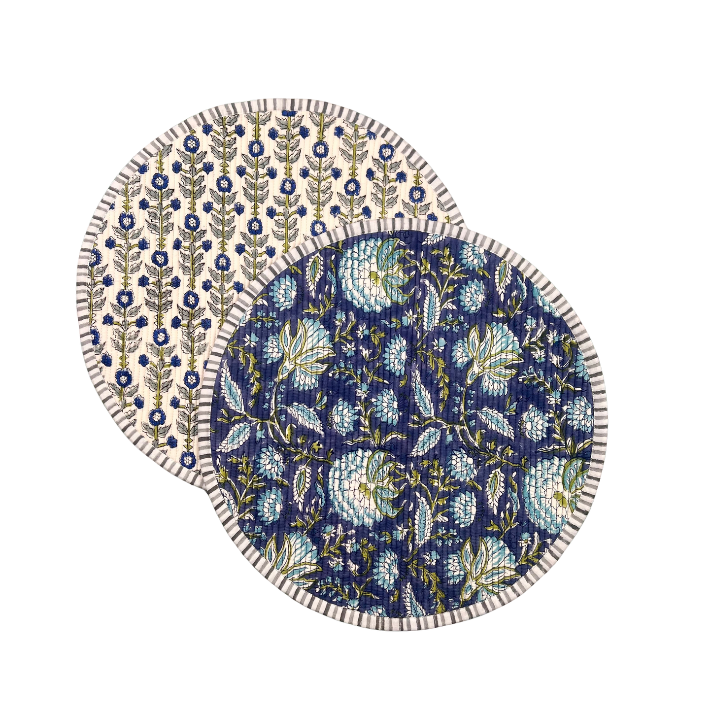 ‘The Breakfast’ Placemat - Round - Block Print