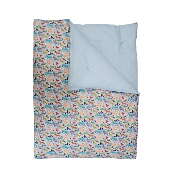 Reversible Heirloom Quilt made with Liberty Fabric Quey 2 & Sky Blue Linen