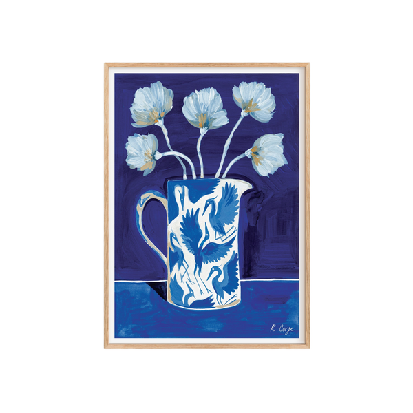 Blue Herons Jug Art Print