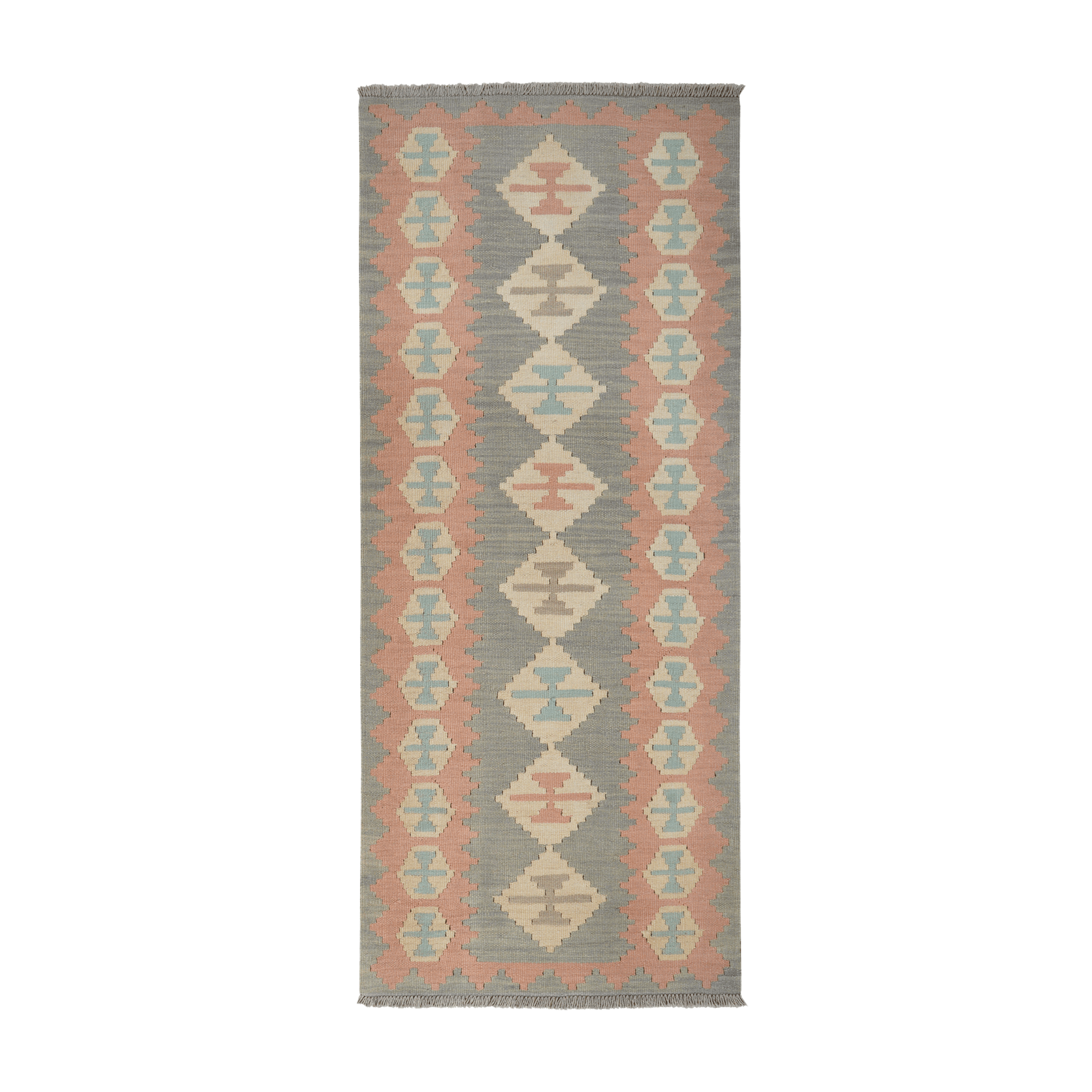 Kilim Gashgai Rug · Hand-Woven - Grey, 195x80 cm