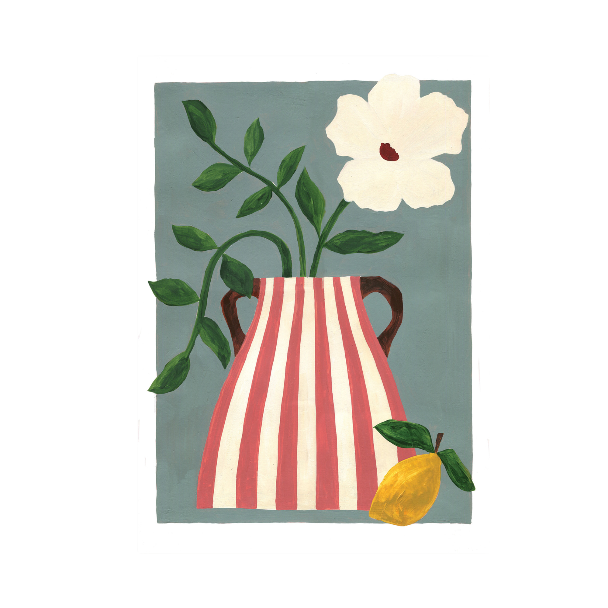 Lemon Bloom, Floral Art Print