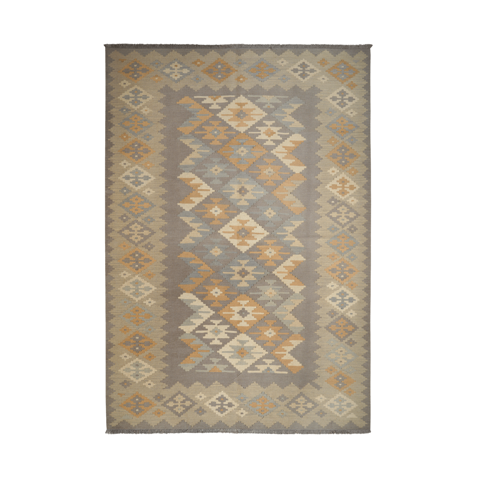 Kilim Gashgai Rug · Hand-Woven - Grey, 291x202 cm