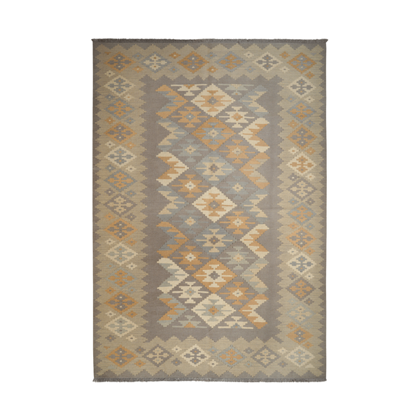 Kilim Gashgai Rug · Hand-Woven - Grey, 291x202 cm