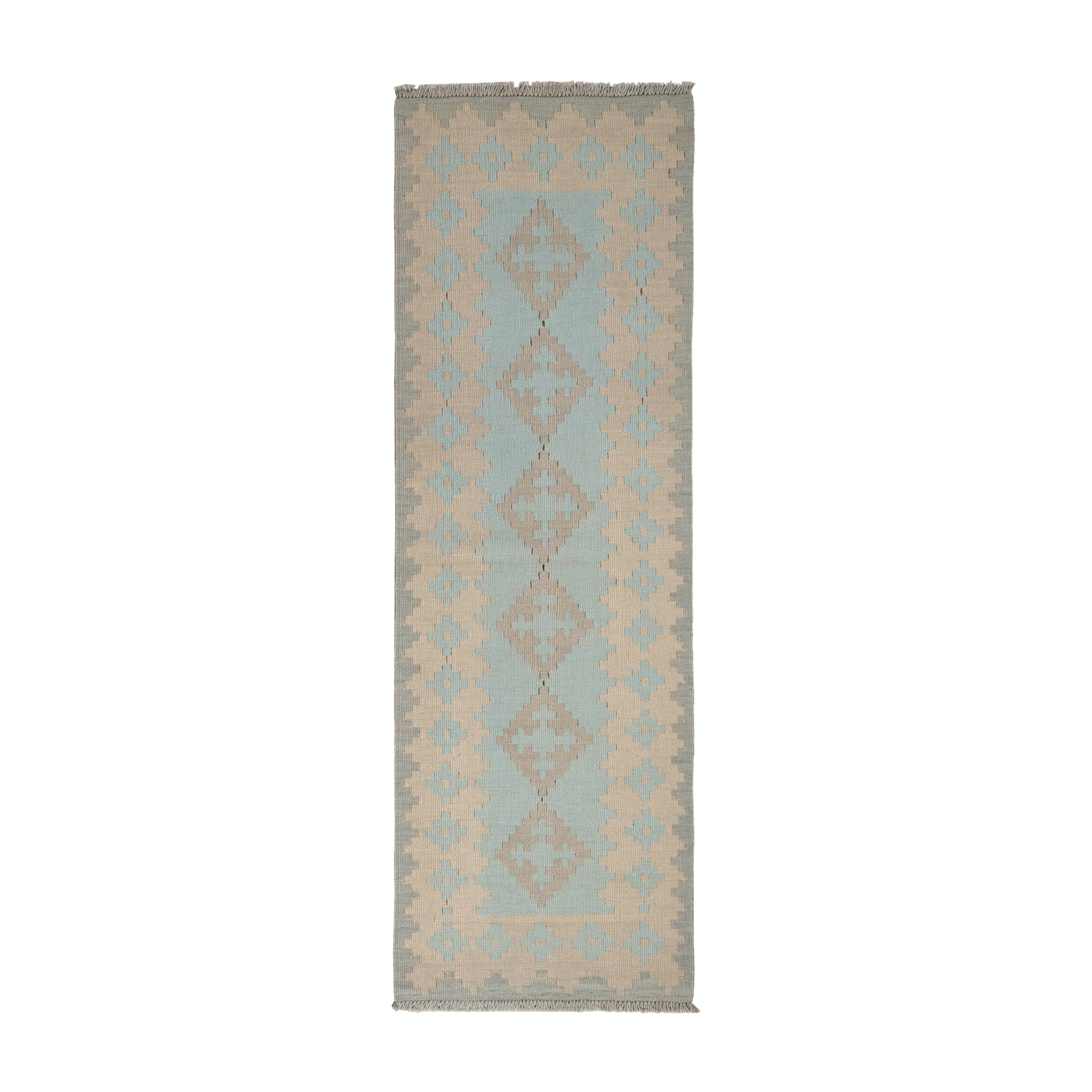 Kilim Gashgai Rug · Hand-Woven - Turquoise, 192x61 cm