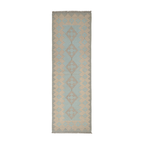 Kilim Gashgai Rug · Hand-Woven - Turquoise, 192x61 cm