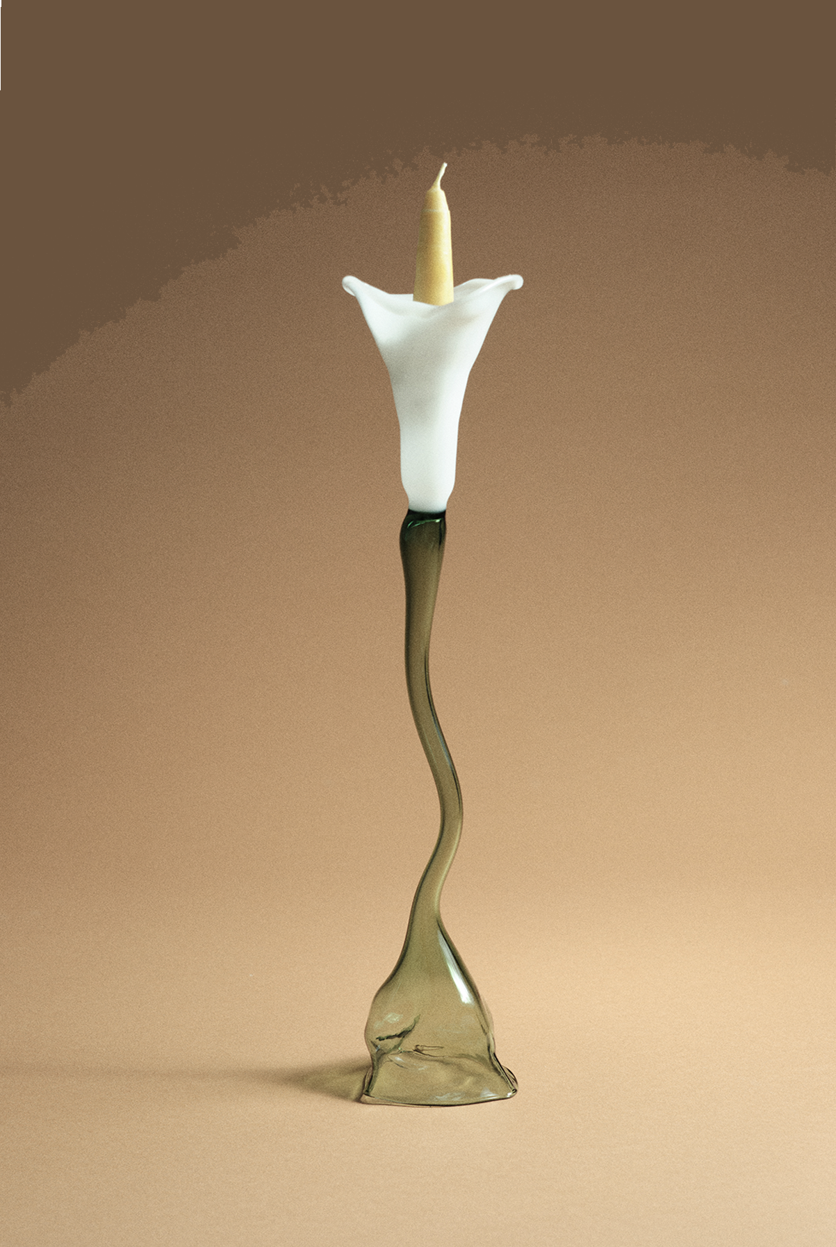 Calla Candle Holder, White