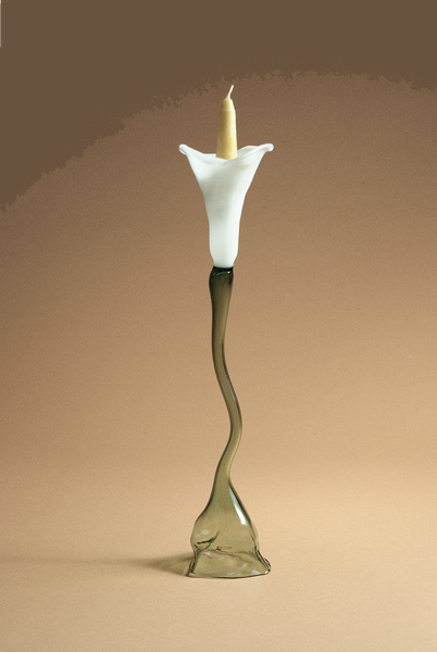 Calla Candle Holder, White
