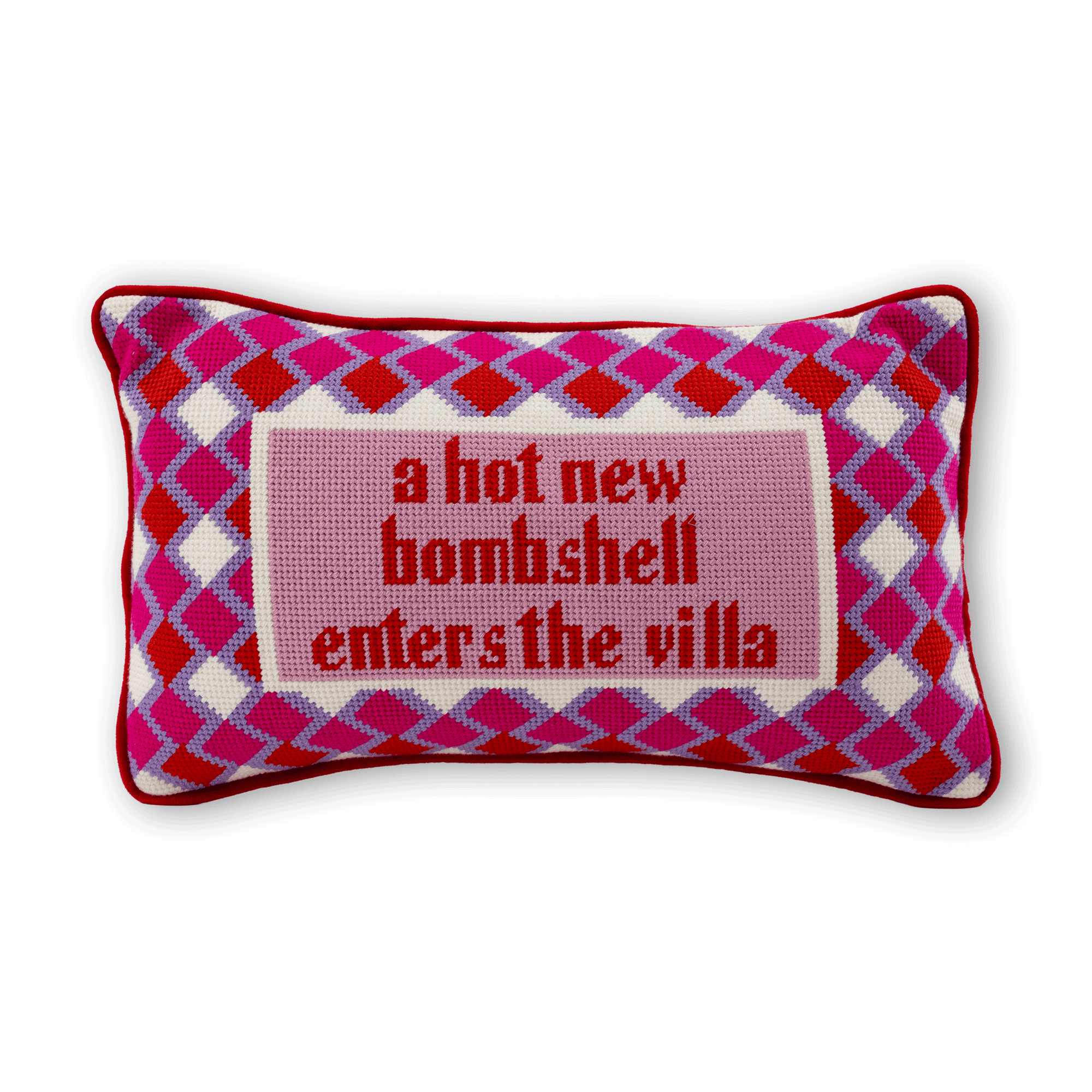 Hot New Bombshell Needlepoint Pillow - Furbish Studio