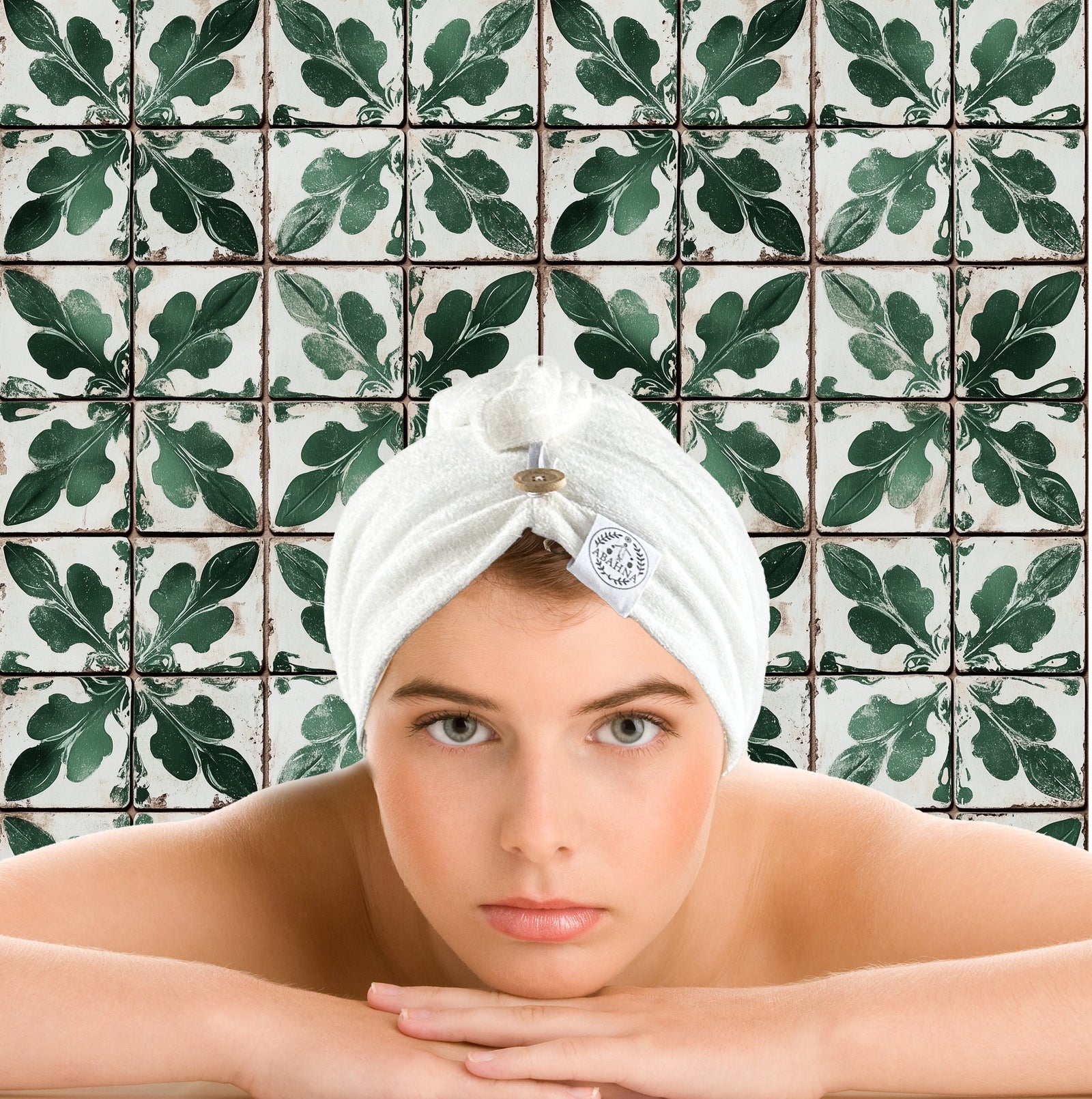 Abahna 100% Bamboo Cotton hair wrap – luxury eco-friendly bath accessory