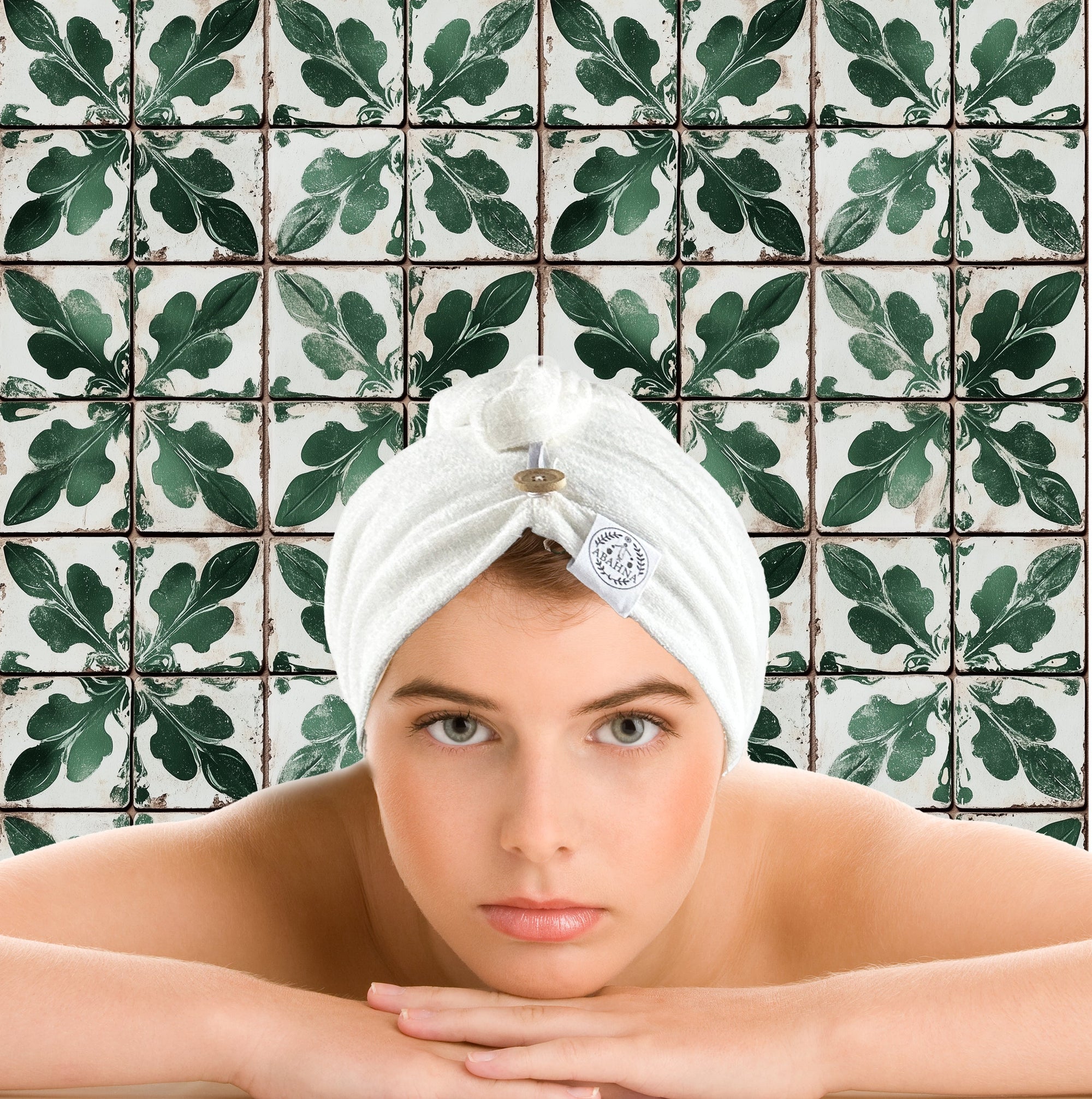 Abahna 100% Bamboo Cotton hair wrap – luxury eco-friendly bath accessory