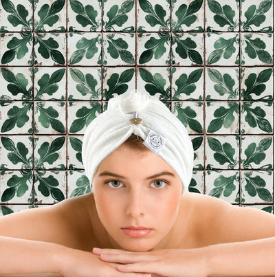 Abahna 100% Bamboo Cotton hair wrap – luxury eco-friendly bath accessory