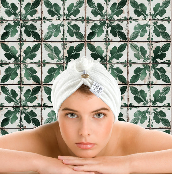 Abahna 100% Bamboo Cotton hair wrap – luxury eco-friendly bath accessory