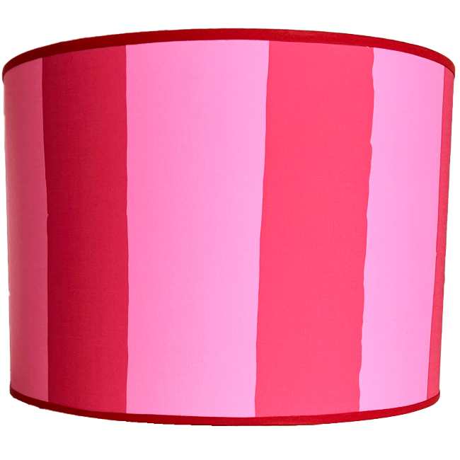 Pink & Red Stripe Lampshade