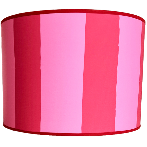 Pink & Red Stripe Lampshade