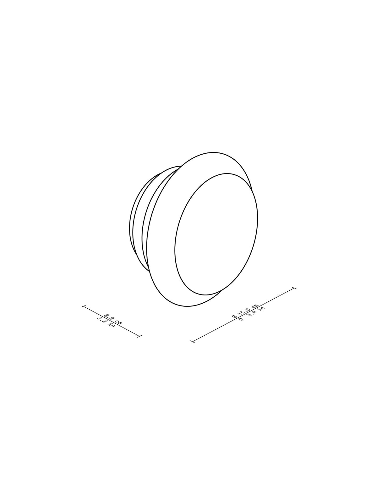 ACCORDION Hook - L1 technical drawing showing dimensions and design of wooden accordion-inspired hook.